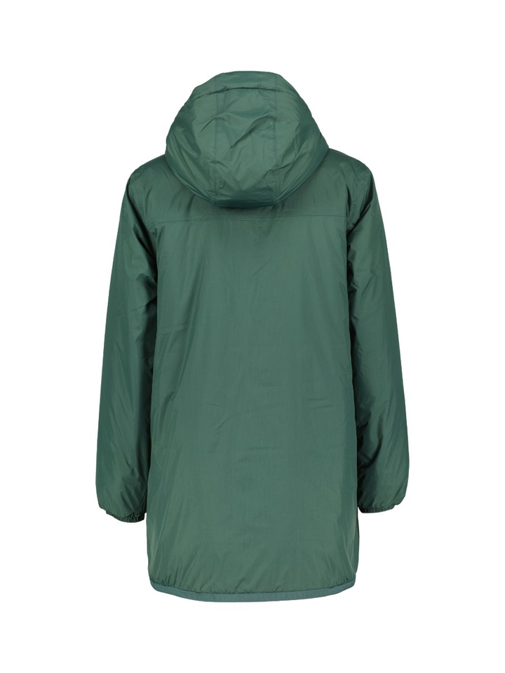 Groene halflange jas met teddy aan binnenkant Orsetto K-way