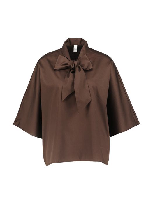 Bruine oversized bloes met strik Yaskaren Y.A.S