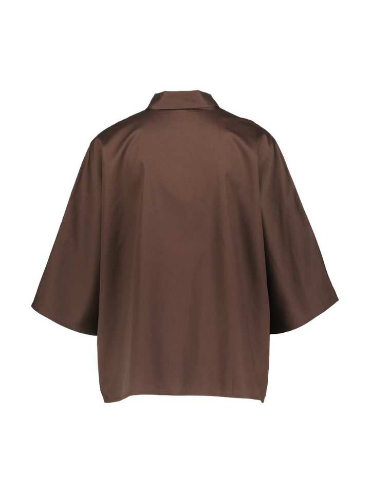Bruine oversized bloes met strik Yaskaren Y.A.S