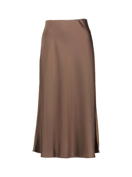 Bruine rok in satijnlook Yaspella Y.A.S