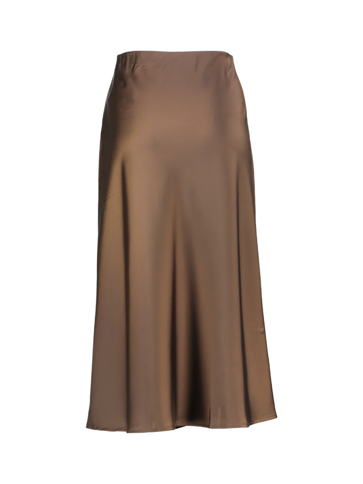 Bruine rok in satijnlook Yaspella Y.A.S