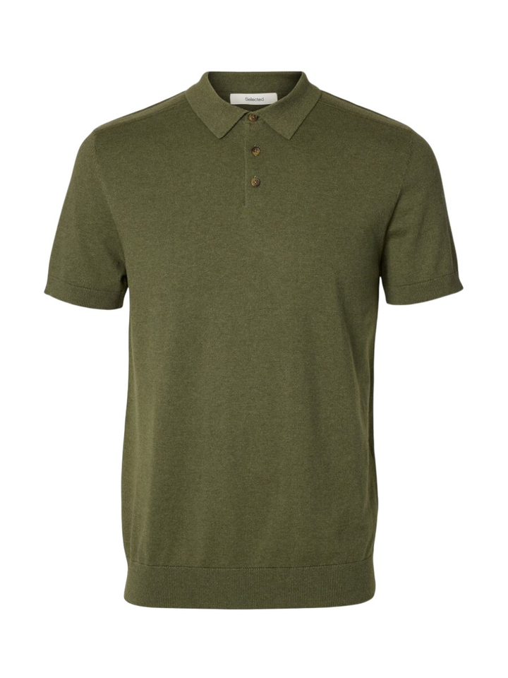 Bordeaux katoenen polo Selected