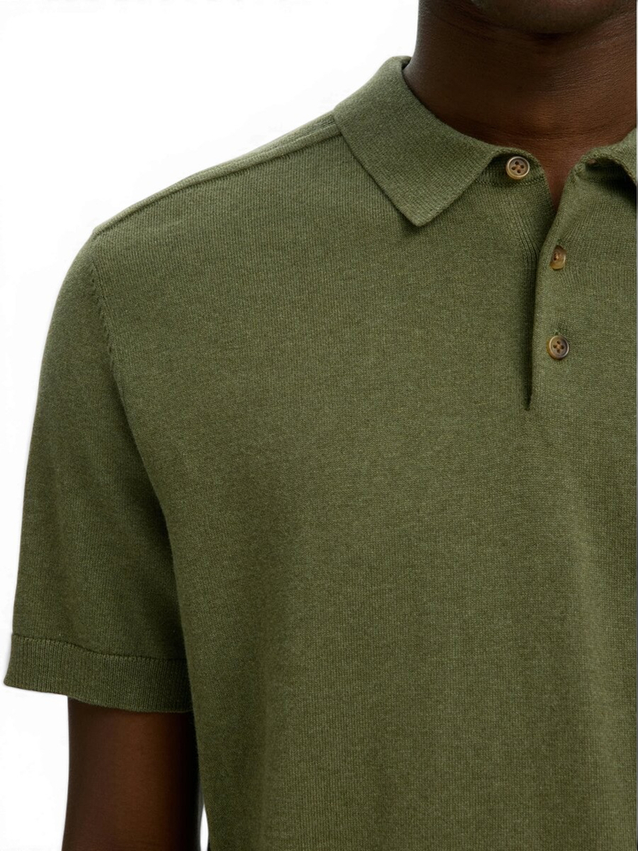 Bordeaux katoenen polo Selected
