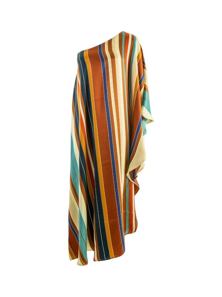 Multicolor gestreept oversized off shlouder kleed Mirro Butterfly AVDW