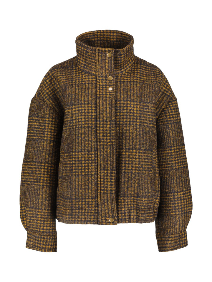 Multi-color jas met okerkleurig ruitpatroon Isto AVDW
