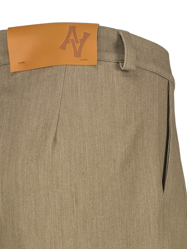 Beige wijde broek met bandplooi Coco AVDW