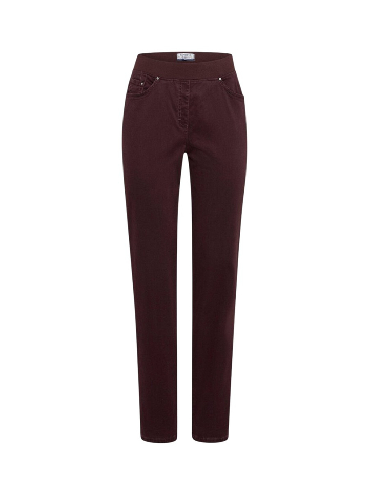 Bordeaux broek met elastiek Pamina Raphaela