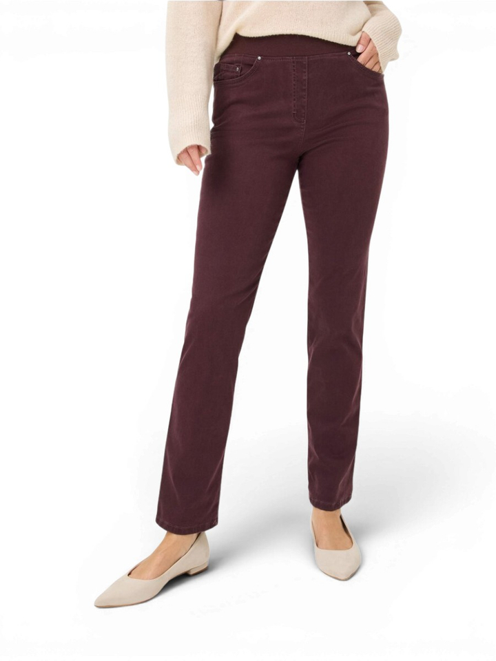 Bordeaux broek met elastiek Pamina Raphaela