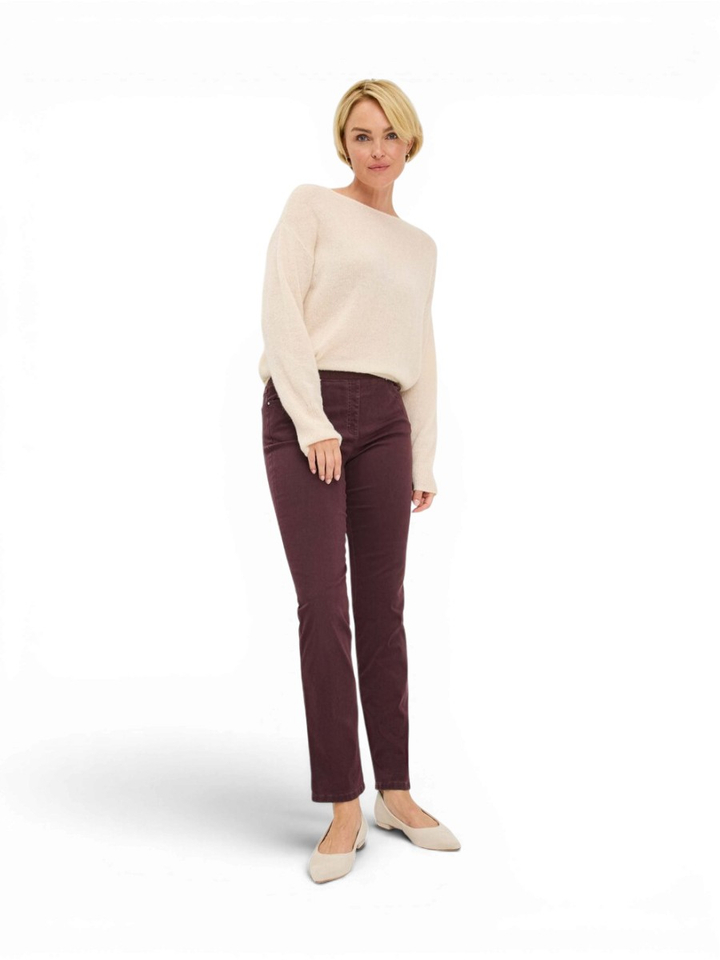 Bordeaux broek met elastiek Pamina Raphaela