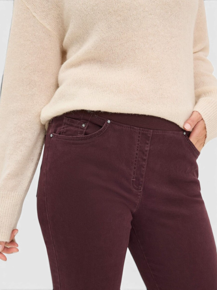 Bordeaux broek met elastiek Pamina Raphaela