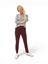 Bordeaux broek Lillyth Raphaela