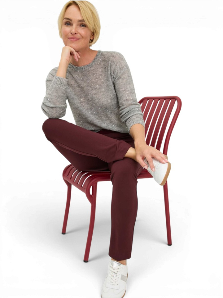 Bordeaux broek Lillyth Raphaela