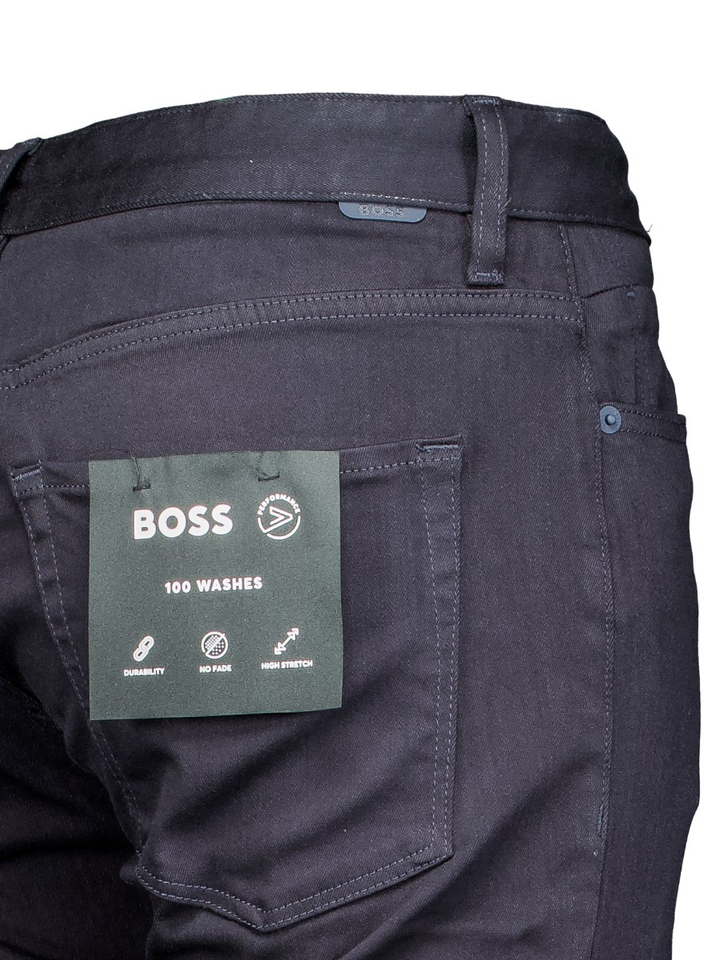 Donkerblauwe slim fit broek Hugo Boss 