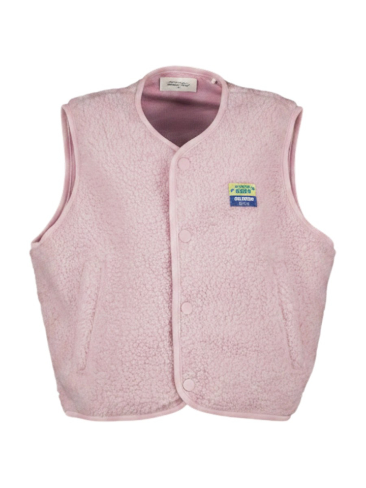 Roze teddy bodywarmer Khok American Vintage