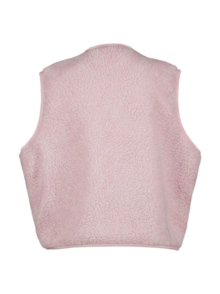 Roze teddy bodywarmer Khok American Vintage