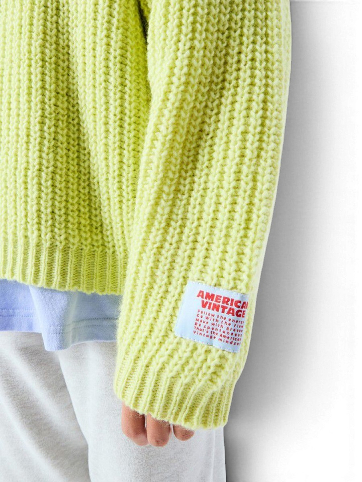 Gele sweater van wollenmix Crow American Vintage