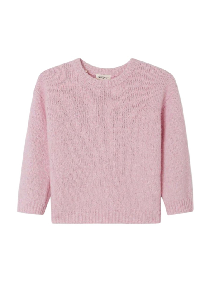 Roze trui met rugtekst en ronde hals American Vintage 