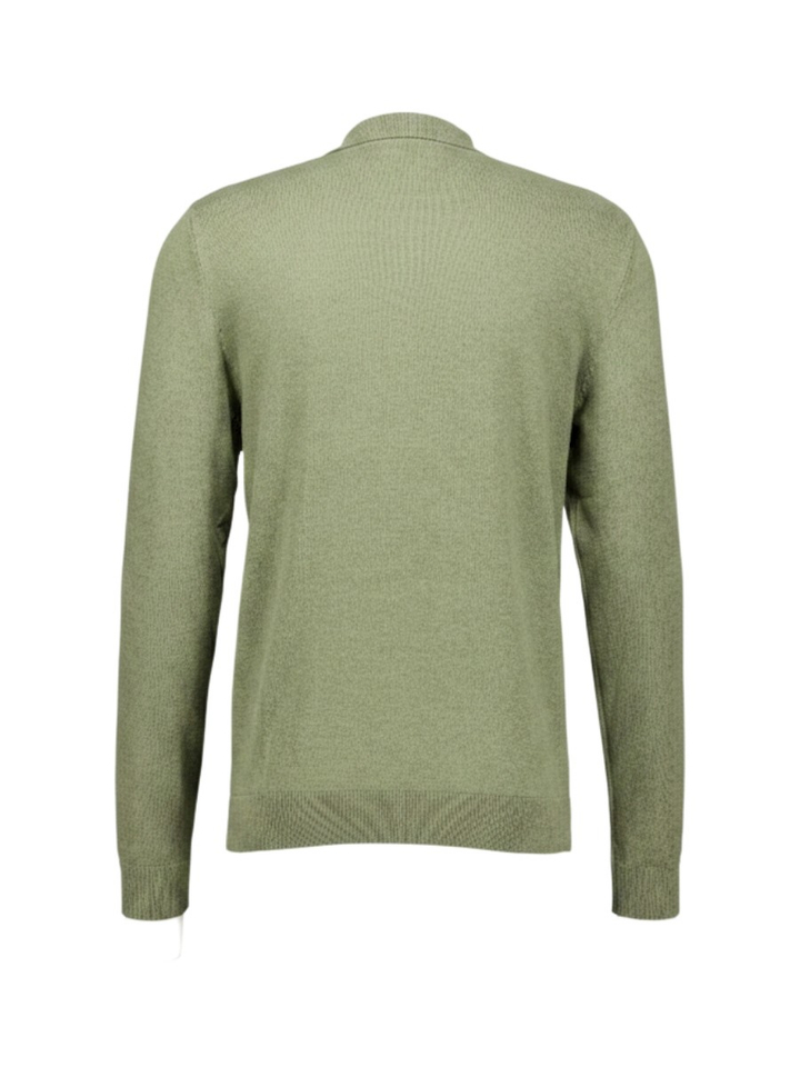 Kalamata/Melange polo met lange mouwen Selected