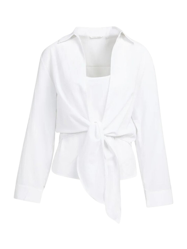 Witte Blouse met knoopdetail en bijpassende top YAYA