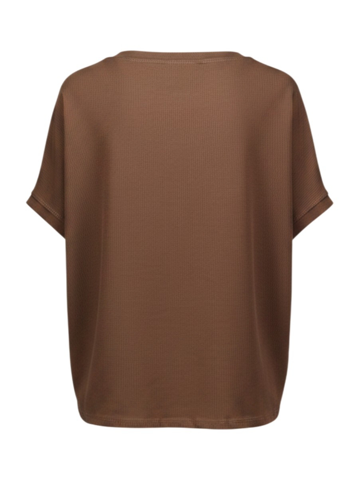 Bruine T-shirt Alma Black Rose