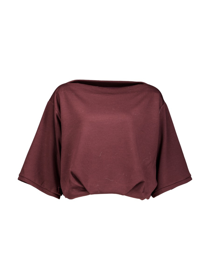 Bordeaux sweater met korte mouwen Black Rose