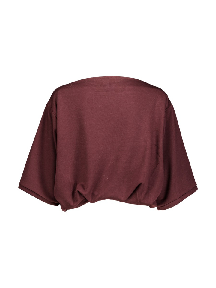 Bordeaux sweater met korte mouwen Black Rose