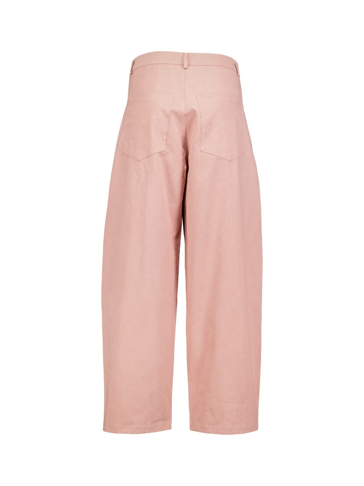 Roze wijde broek met bandplooi Pants Libon Black Rose