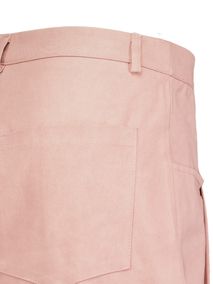 Roze wijde broek met bandplooi Pants Libon Black Rose