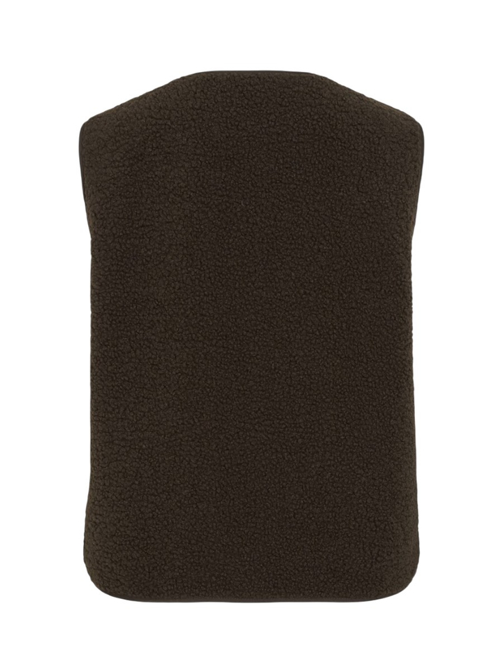 Bruine bodywarmer in teddy Viada Vila