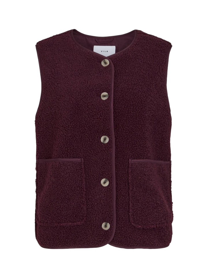 Bordeaux bodywarmer in teddy Viada Vila