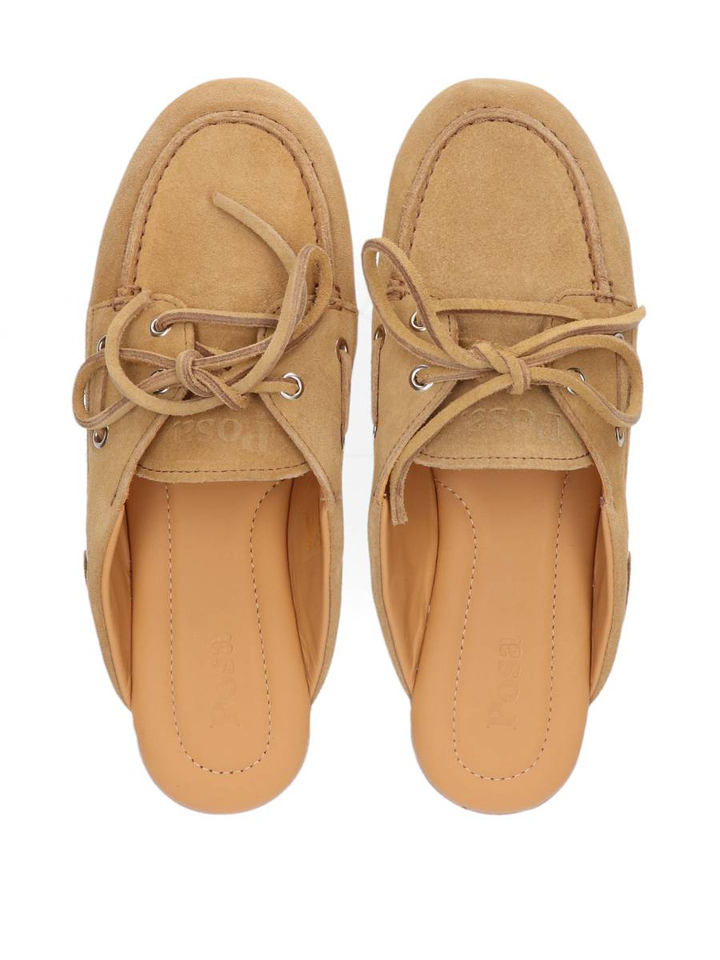Camel boat loafer Mule Posa 
