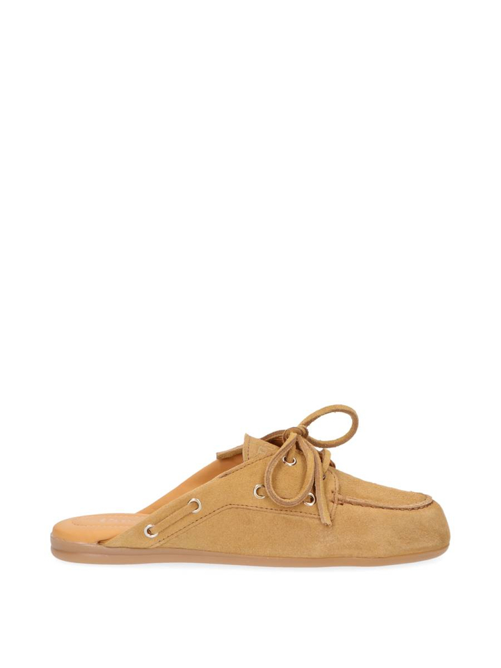 Camel boat loafer Mule Posa 