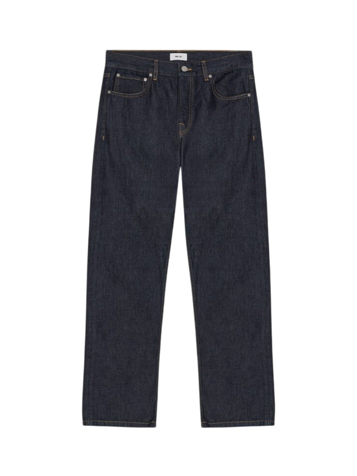 Donkerblauwe straight leg regular fit jeans Sonny NN. 07