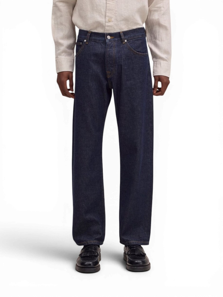 Donkerblauwe straight leg regular fit jeans Sonny NN. 07