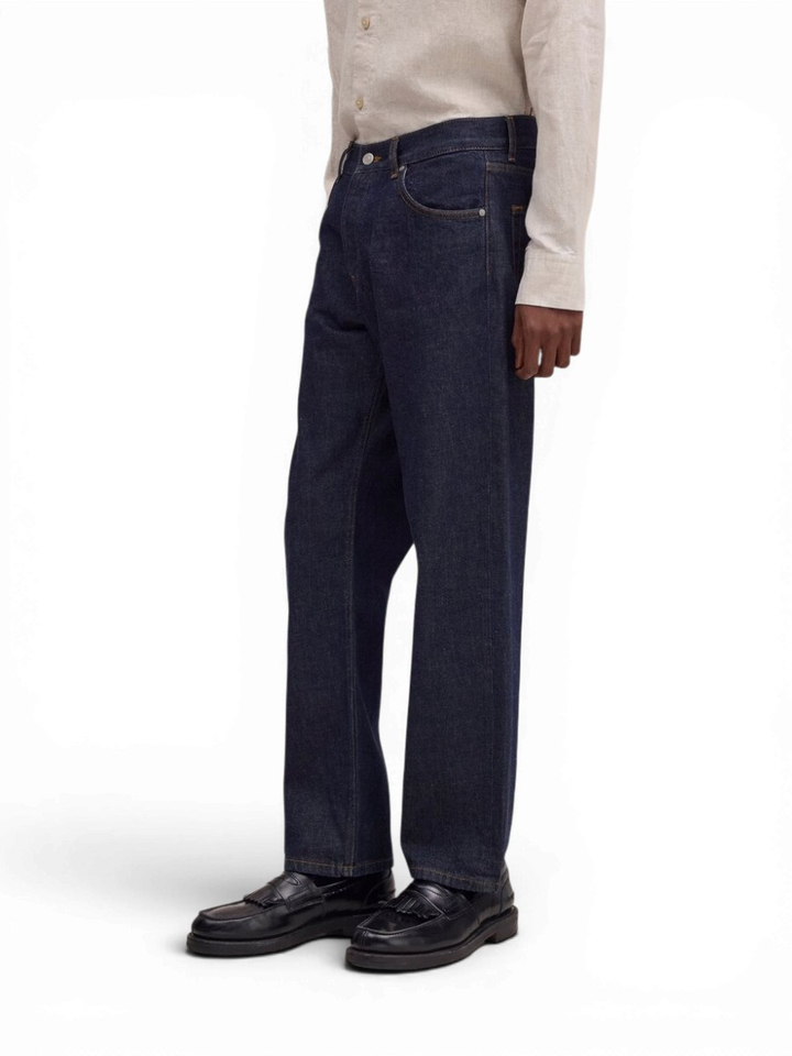 Donkerblauwe straight leg regular fit jeans Sonny NN. 07