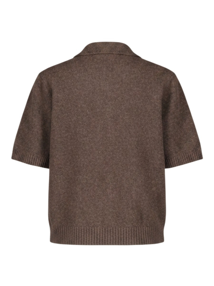 Bruine cardigan met blousekraag en knopen Y. A. S.