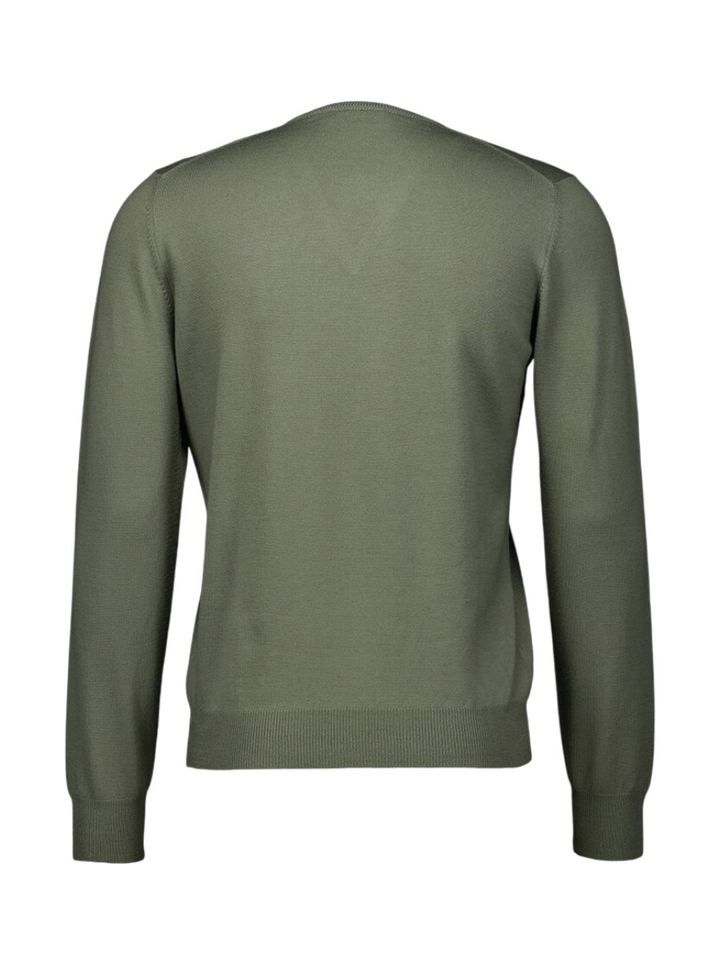 Groene trui met v-hals Gran Sasso