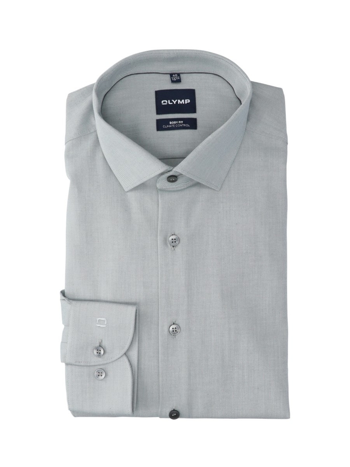 Groen katoenen hemd (regular fit) met extra lange mouwen Olymp