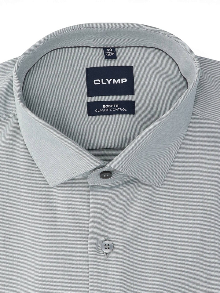 Groen katoenen hemd (regular fit) met extra lange mouwen Olymp