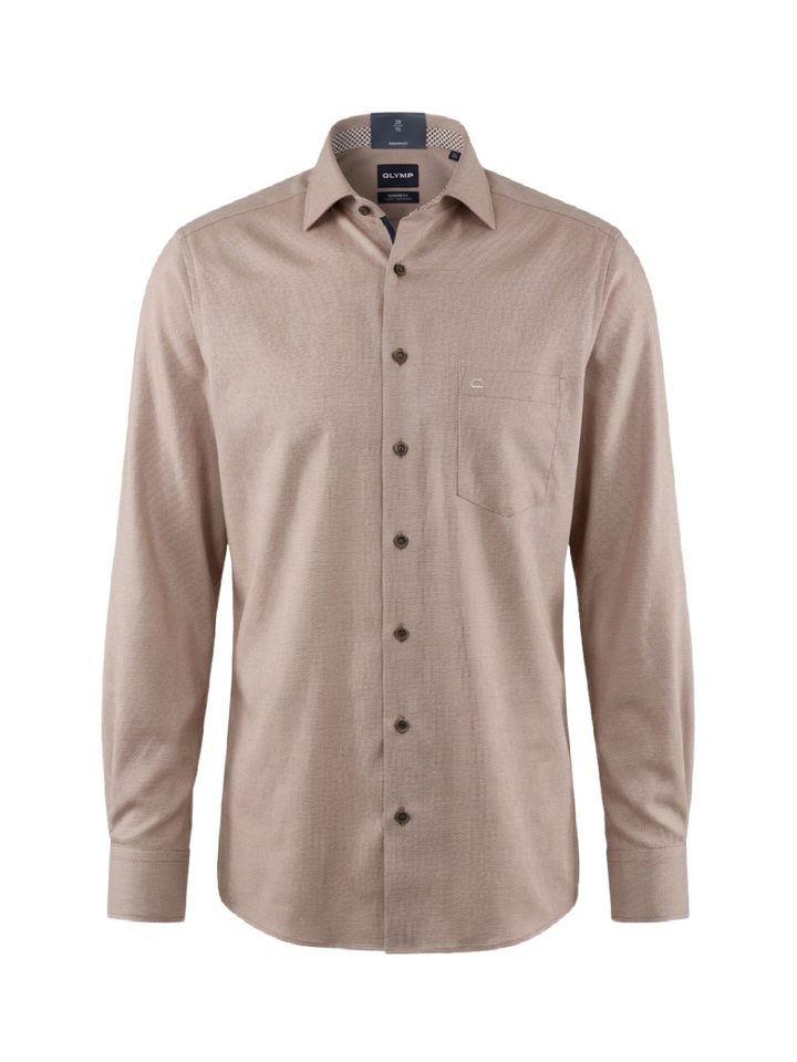 Lichtbruin hemd modern fit Olymp 