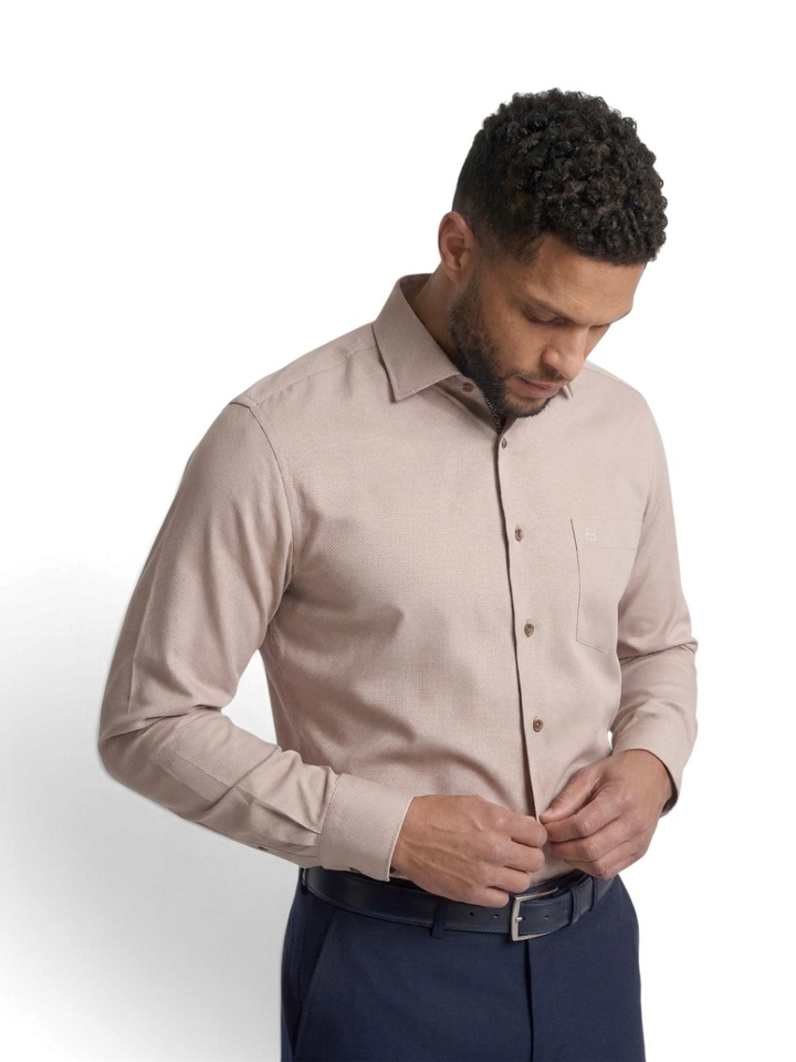 Lichtbruin hemd modern fit Olymp 