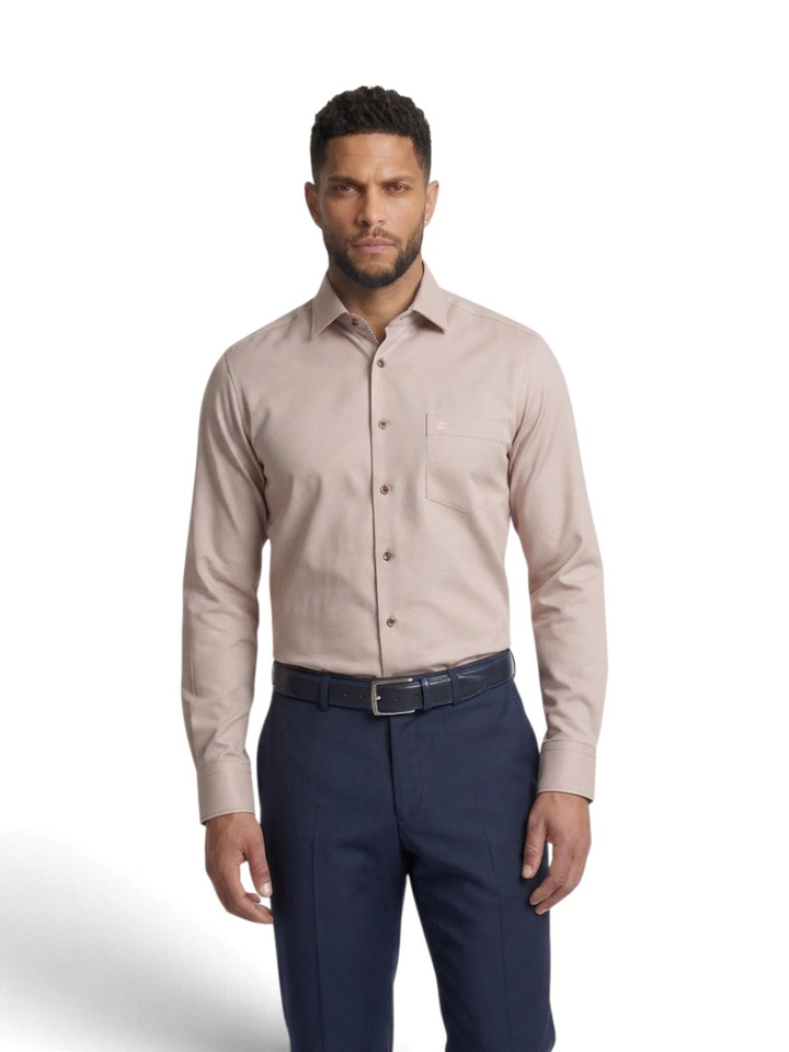 Lichtbruin hemd modern fit Olymp 