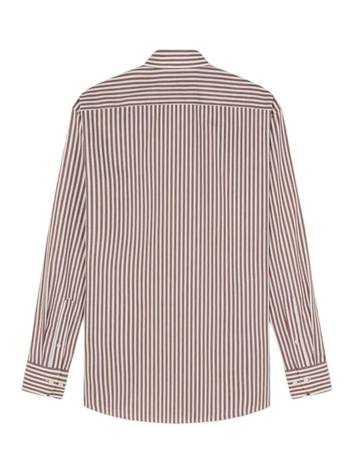 Wit katoenen hemd ( regular fit ) met bordeaux streep en lange mouwen Hugo Boss