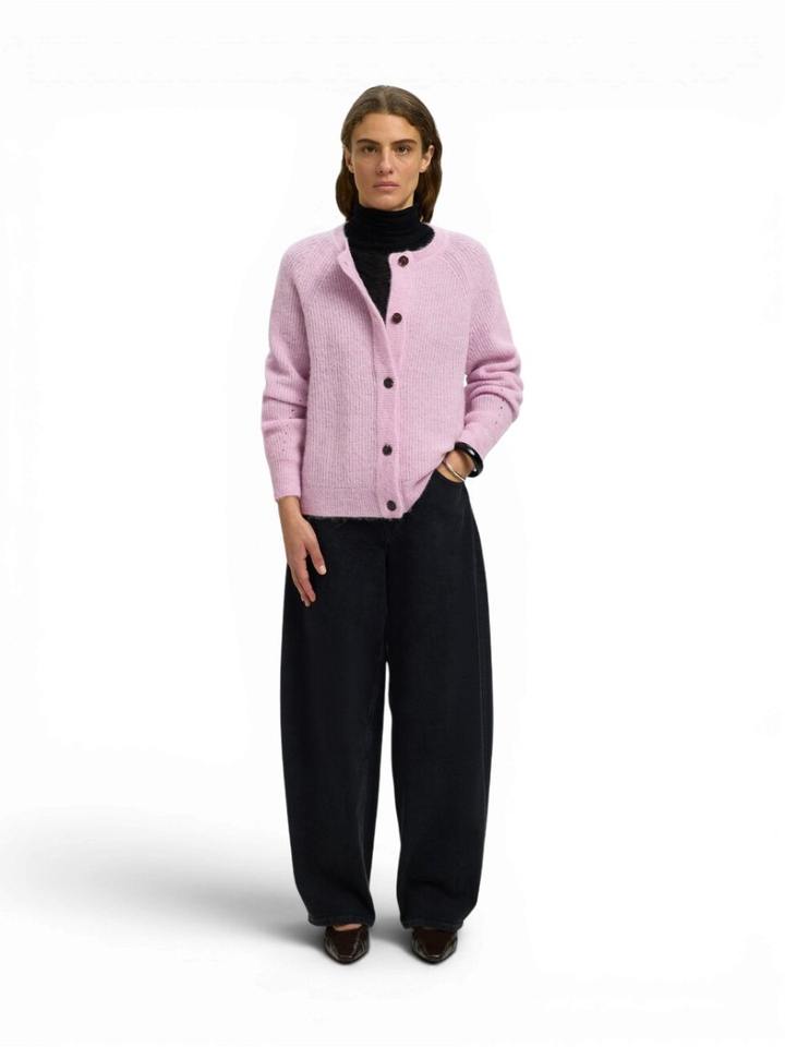 Lila cardigan met knopen Selected 