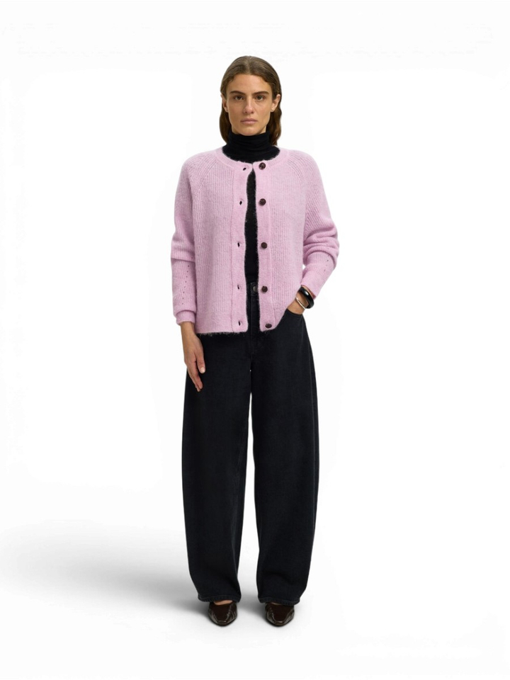 Lila cardigan met knopen Selected 