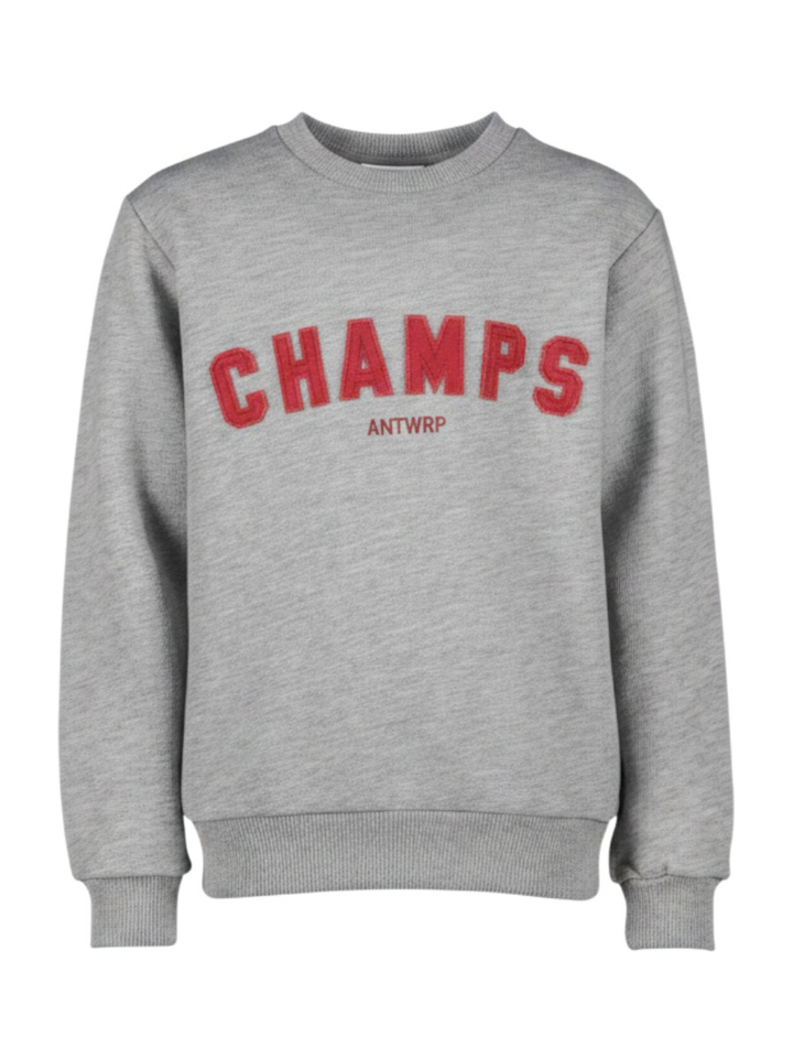 Grijze sweater met rode letters Antwrp