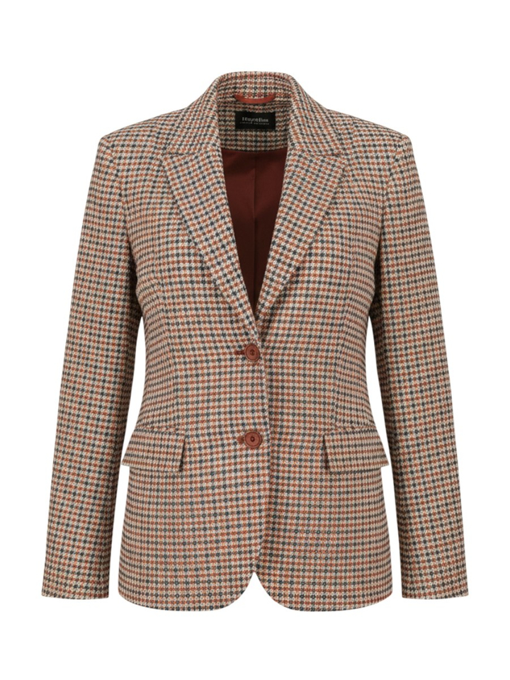 Bordeaux oversized blazer in ruit motief Diona Mayerline 