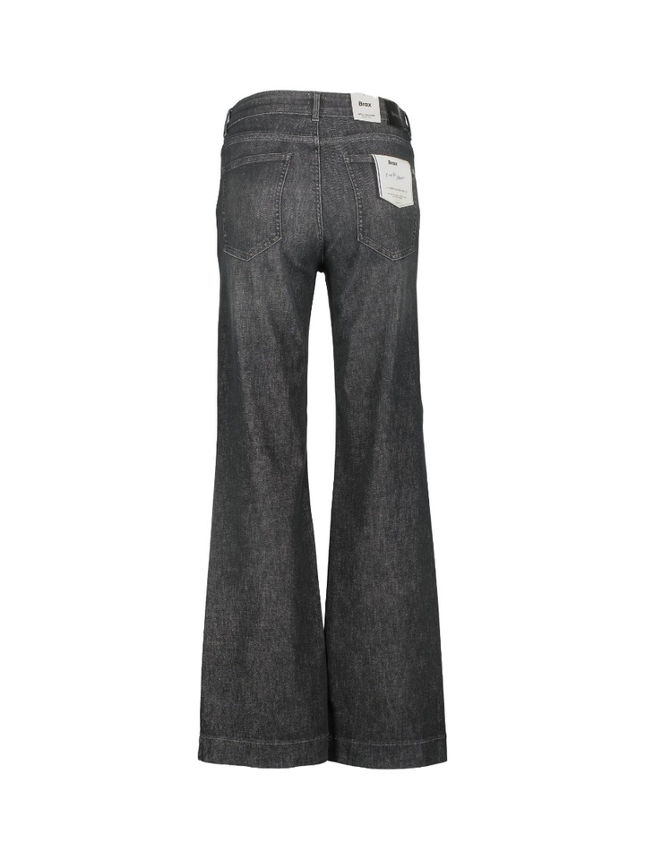 Donkergrijze jeans wide leg superstretch Shakira Brax 
