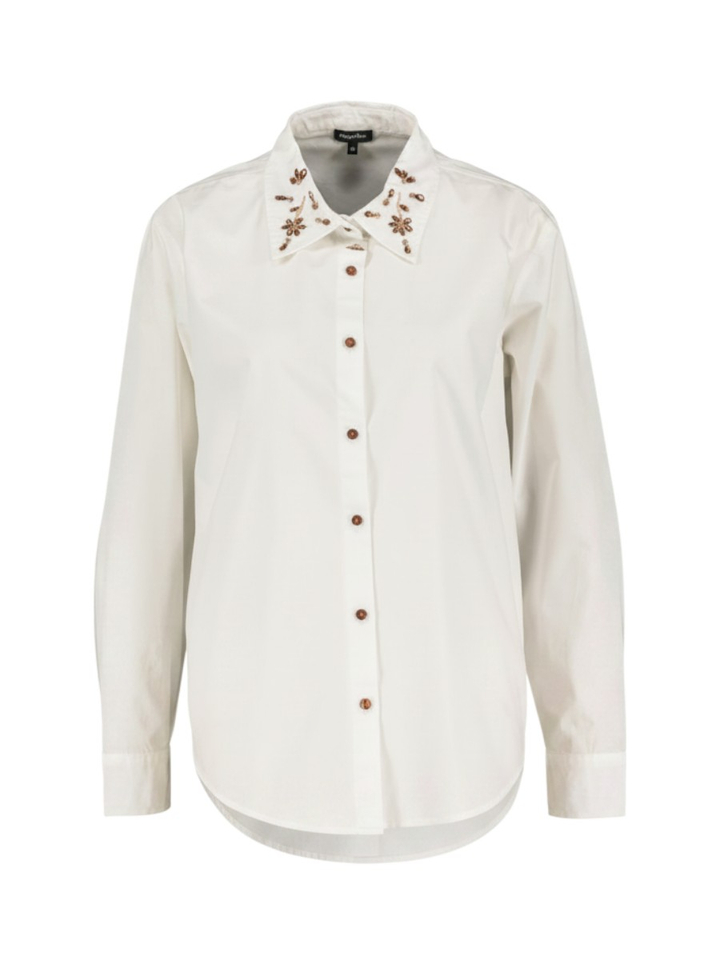 Witte blouse met steentjes Mayerline
