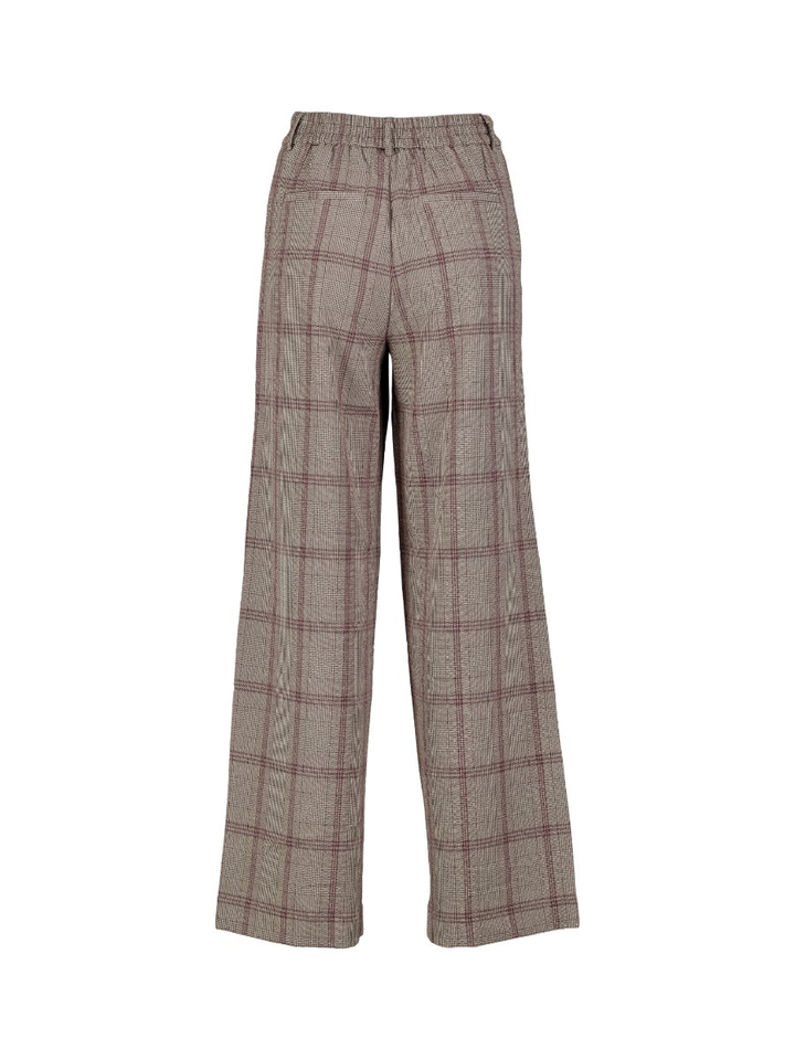 Broek in bordeaux ruit motief Vila